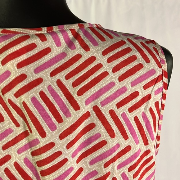 🛍 6 for $35 • Banana Republic Factory Printed Sleeveless Tie Waist Blouse - Picture 12 of 16